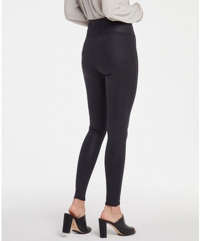 Women's Coated Pull-On Leggings Black $42.57 Pants