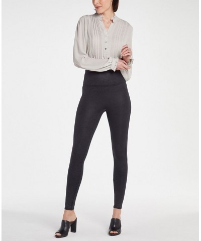 Women's Coated Pull-On Leggings Black $42.57 Pants