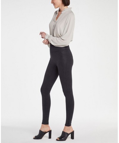 Women's Coated Pull-On Leggings Black $42.57 Pants