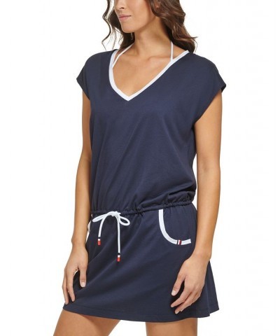 Women's Drawstring Dress Swim Cover-Up Sky Captain $41.36 Swimsuits