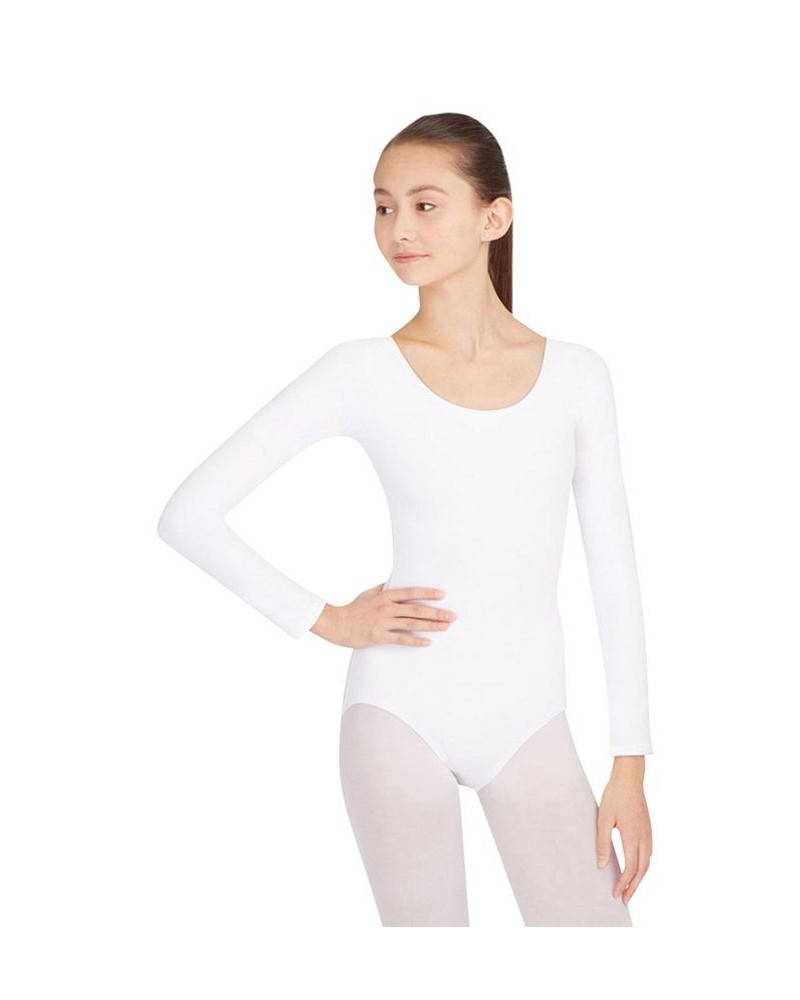 Long Sleeve Leotard White $22.92 Tops