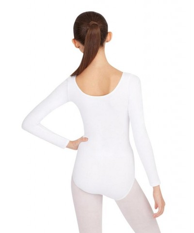 Long Sleeve Leotard White $22.92 Tops