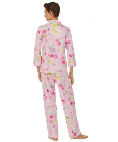 Petite Floral 3/4-Sleeve Pajamas Set Pink Floral $25.85 Sleepwear