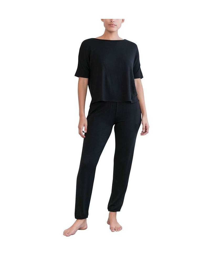 Women's Sun Lover Lounge Set Black $34.56 Sleepwear