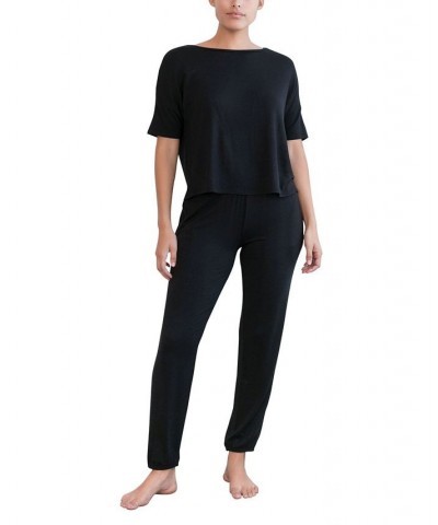 Women's Sun Lover Lounge Set Black $34.56 Sleepwear