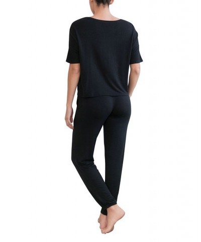 Women's Sun Lover Lounge Set Black $34.56 Sleepwear