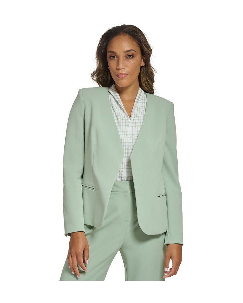 Women's Asymmetrical Open-Front Jacket Green $68.37 Jackets