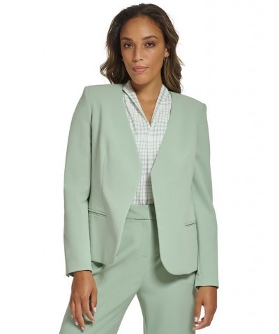 Women's Asymmetrical Open-Front Jacket Green $68.37 Jackets