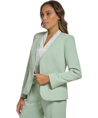 Women's Asymmetrical Open-Front Jacket Green $68.37 Jackets