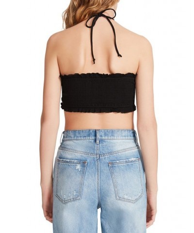 Women's Catch a Glance Halter Top Black $12.49 Tops