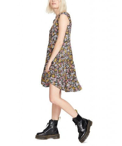 Juniors' Happy Dazee Printed Baby-Doll Dress Espresso $20.09 Dresses