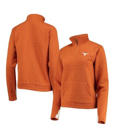 Women's Texas Orange Texas Longhorns Embossed Quarter-Zip Jacket Texas Orange $32.90 Jackets