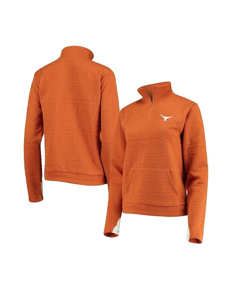 Women's Texas Orange Texas Longhorns Embossed Quarter-Zip Jacket Texas Orange $32.90 Jackets