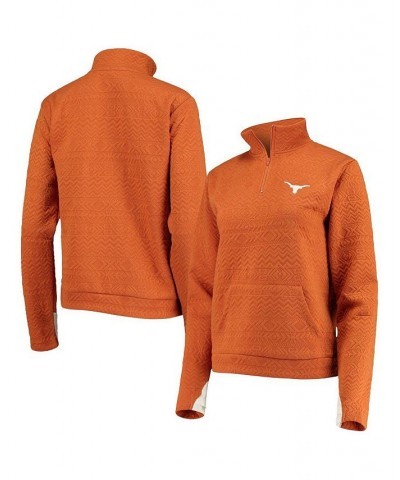 Women's Texas Orange Texas Longhorns Embossed Quarter-Zip Jacket Texas Orange $32.90 Jackets