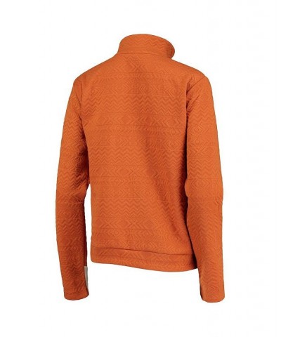 Women's Texas Orange Texas Longhorns Embossed Quarter-Zip Jacket Texas Orange $32.90 Jackets