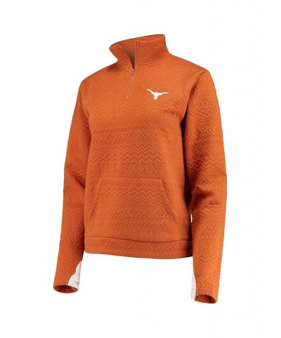 Women's Texas Orange Texas Longhorns Embossed Quarter-Zip Jacket Texas Orange $32.90 Jackets