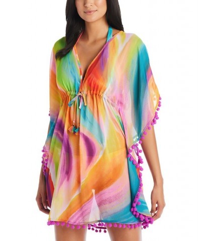 Women's Splash Out Chiffon Caftan Cover-Up Multi $51.48 Swimsuits