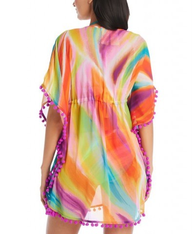 Women's Splash Out Chiffon Caftan Cover-Up Multi $51.48 Swimsuits