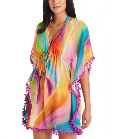 Women's Splash Out Chiffon Caftan Cover-Up Multi $51.48 Swimsuits