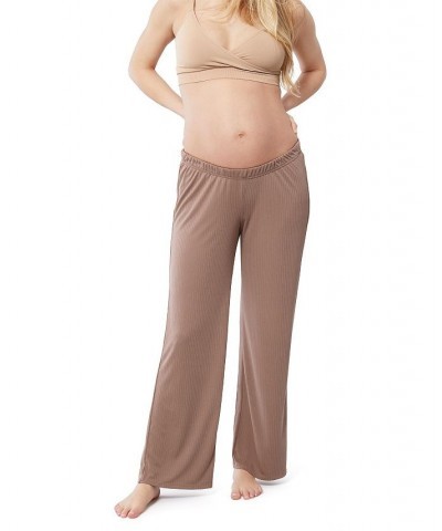 Women's Maternity Sleep Pant Taupe $36.96 Pants