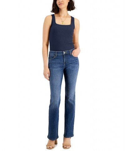 Women's Square Neck Rib Tank Indigo Sea $16.02 Tops