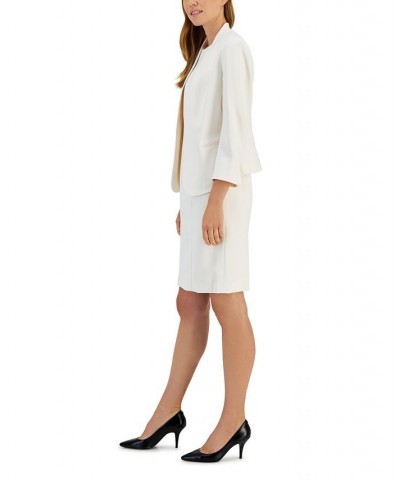 Executive Collection Shawl-Collar Sleeveless Sheath Dress Suit White $112.50 Suits