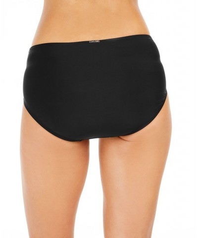 Pleated Convertible Underwire Bikini Top & Pleated High-Waist Swim Bottoms Black $32.76 Swimsuits