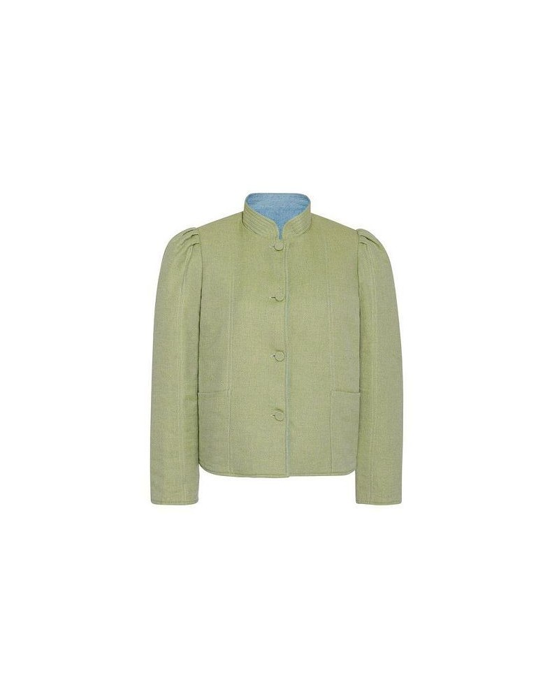 Women's Magic Jacket in Denim & Key Lime Cashmere Lime & blue $165.30 Jackets