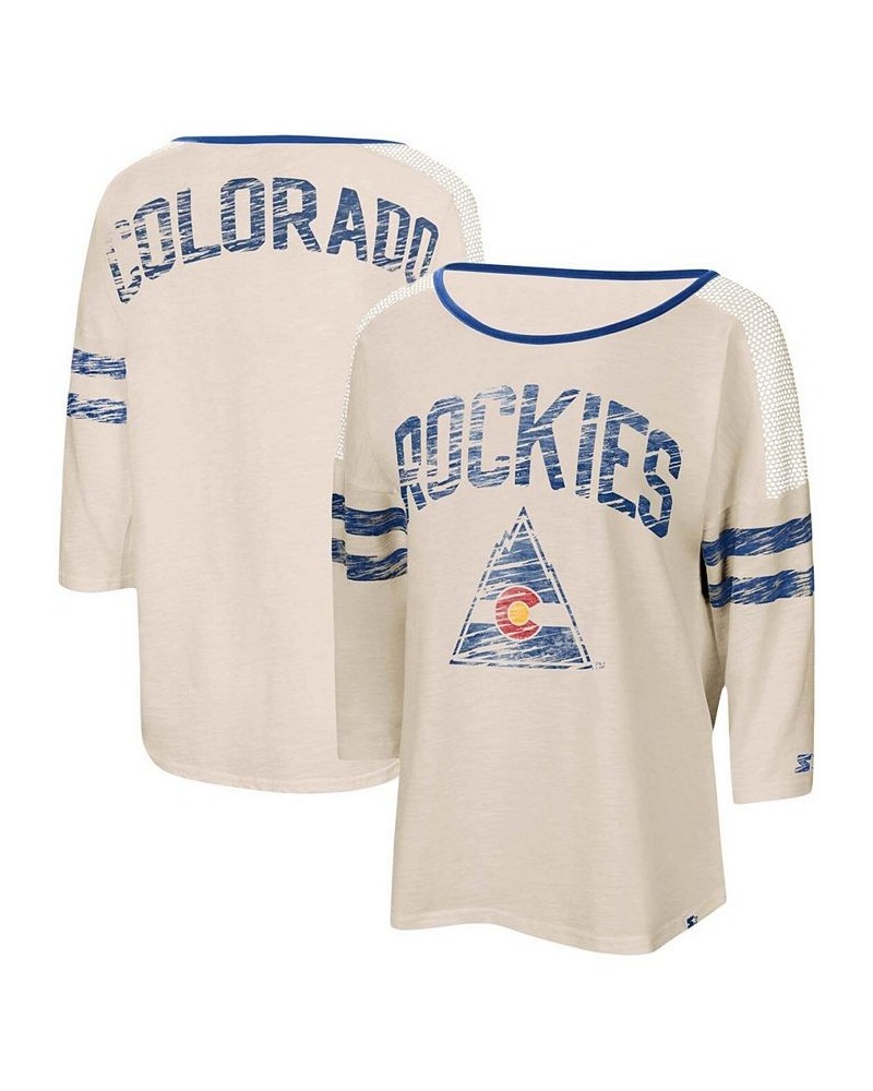 Women's Oatmeal Co Rockies Highlight 3/4 Sleeve T-shirt Oatmeal $23.50 Tops