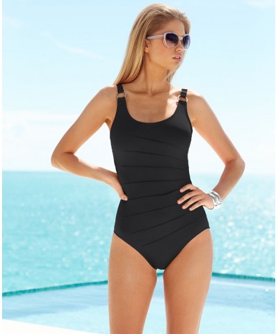 Starburst One-Piece Swimsuit Black $48.59 Swimsuits