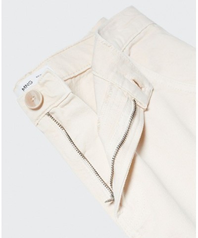 Women's Pocket Cargo Jeans Ecru $32.00 Jeans