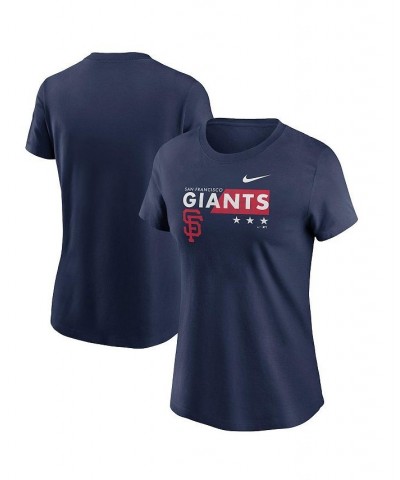 Women's Navy San Francisco Giants Americana T-shirt Navy $22.94 Tops