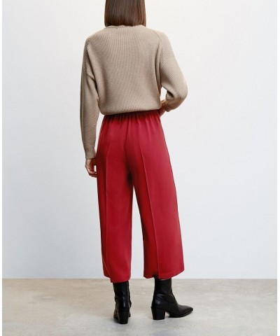 Women's High-Waist Palazzo Pants Red $26.40 Pants