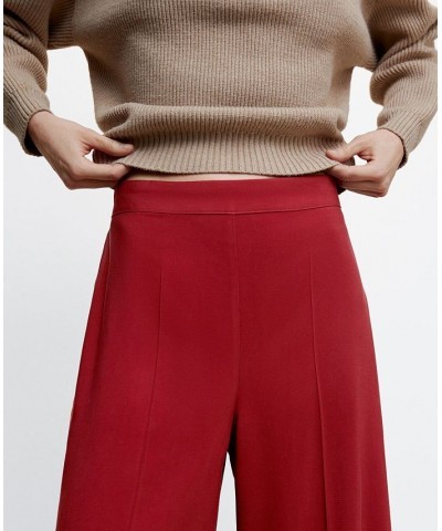 Women's High-Waist Palazzo Pants Red $26.40 Pants