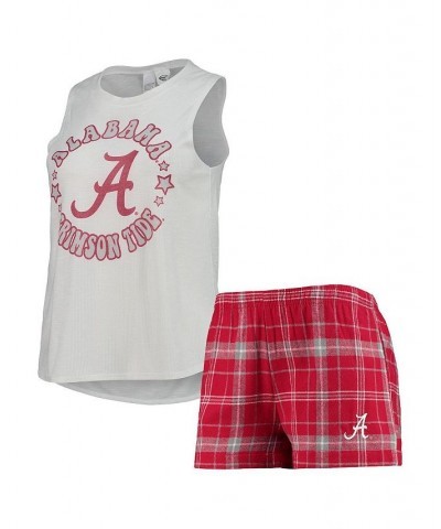 Women's Crimson White Alabama Crimson Tide Ultimate Flannel Tank Top and Shorts Sleep Set Crimson, White $28.60 Pajama