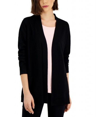 Women's Two Pocket Cardigan Deep Black $15.79 Sweaters