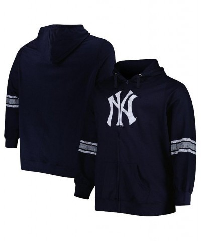 Women's Navy Heather Gray New York Yankees Plus Size Front Logo Full-Zip Hoodie Navy, Heather Gray $37.50 Sweatshirts