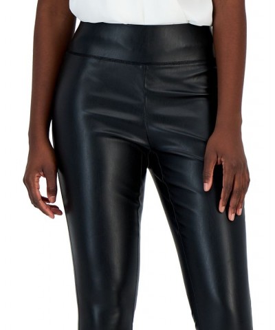 Women's Faux-Leather Leggings Deep Black $15.90 Pants