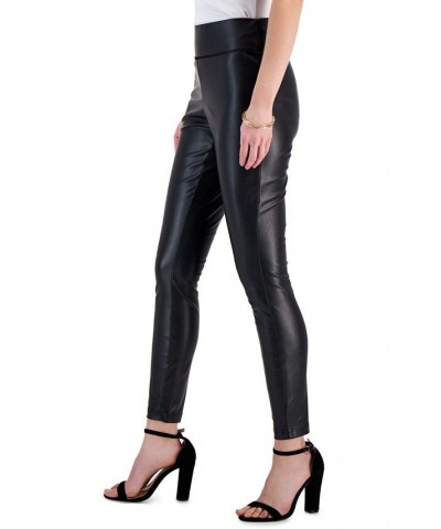 Women's Faux-Leather Leggings Deep Black $15.90 Pants