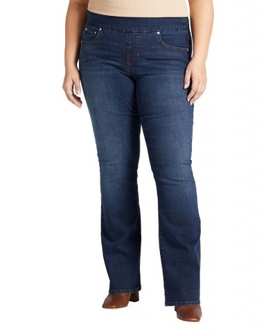 Plus Size Paley Mid Rise Bootcut Pull-On Jeans Anchor Blue $28.22 Jeans