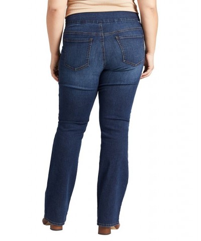 Plus Size Paley Mid Rise Bootcut Pull-On Jeans Anchor Blue $28.22 Jeans