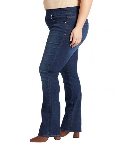 Plus Size Paley Mid Rise Bootcut Pull-On Jeans Anchor Blue $28.22 Jeans