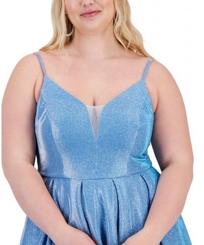 Trendy Plus Size Sherri Shine Fit & Flare Dress Sky $51.48 Dresses