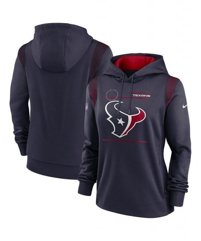 Women's Navy Houston Texans Sideline Performance Pullover Hoodie Navy $42.30 Sweatshirts