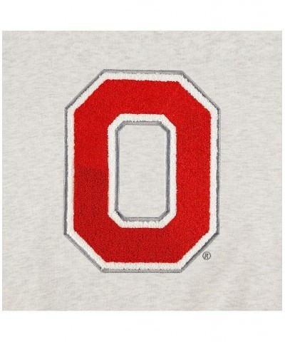 Women's Heather Ash Ohio State Buckeyes Chenille Patch Fleece Sweatshirt Heather Ash $36.71 Sweatshirts