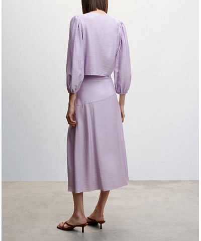 Women's Vent Midi Skirt Violet $28.70 Skirts