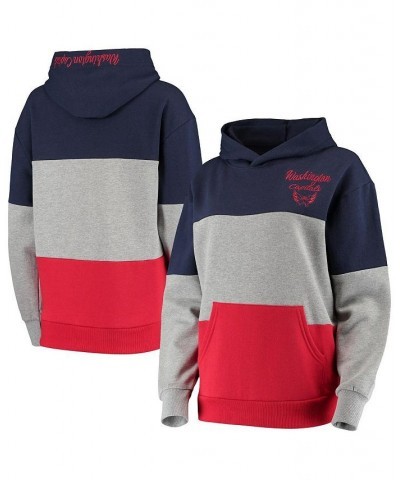 Women's Gray and Red Washington Capitals Gridiron Pullover Hoodie Gray, Red $29.28 Sweatshirts