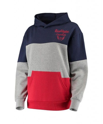 Women's Gray and Red Washington Capitals Gridiron Pullover Hoodie Gray, Red $29.28 Sweatshirts