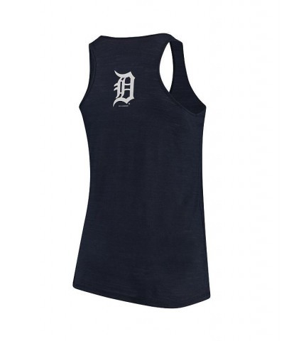 Women's Navy Detroit Tigers Plus Size Swing for the Fences Racerback Tank Top Navy $23.20 Tops