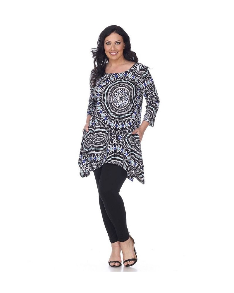 Plus Size Maji Tunic Blue $34.10 Tops